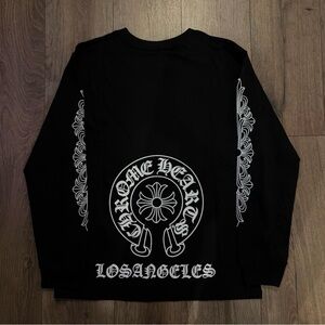 Chrome Hearts Black and White Graphic Long Sleeve